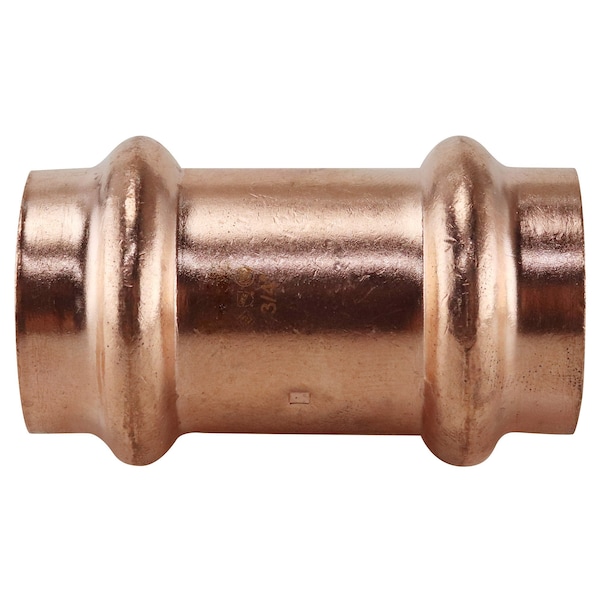 Copper Press By Tmg 3/4 in. x 3/4 in. Copper Press x Press Pressure Coupling with Dimple Stop XPRC34 - main